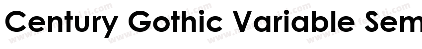 Century Gothic Variable SemiBold字体转换